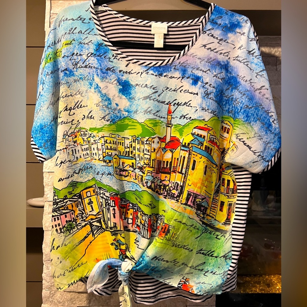 Chico's Multicolor Artistic Blouse